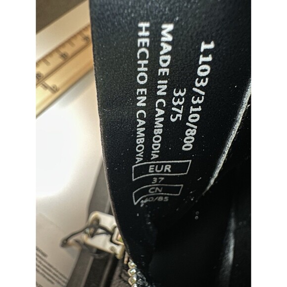 ZARA Women Chunky Black Leather Side Zip Moto Platform Boots US 6.5 EU‎ 37 NEW - Picture 7 of 12